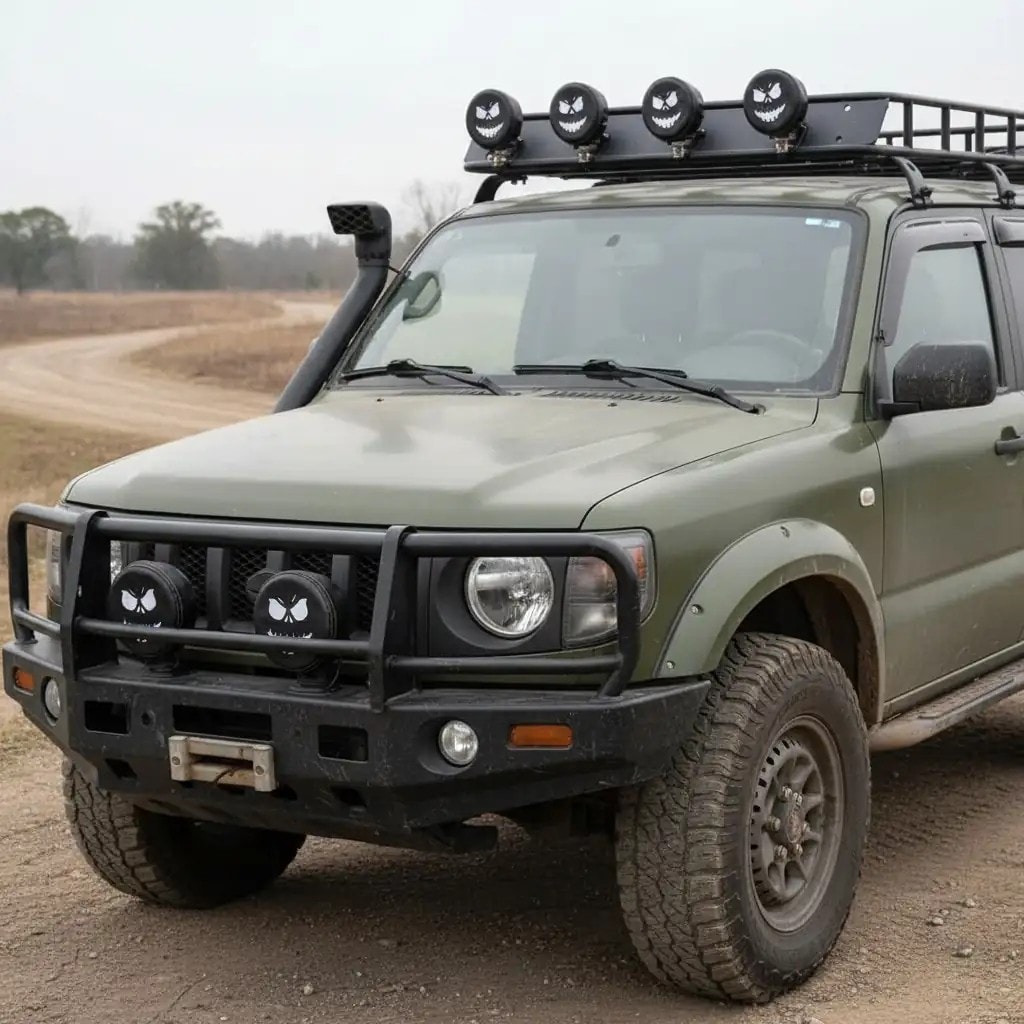 Off Road Led Sis Lamba Kılıfı - Gülen Yüz